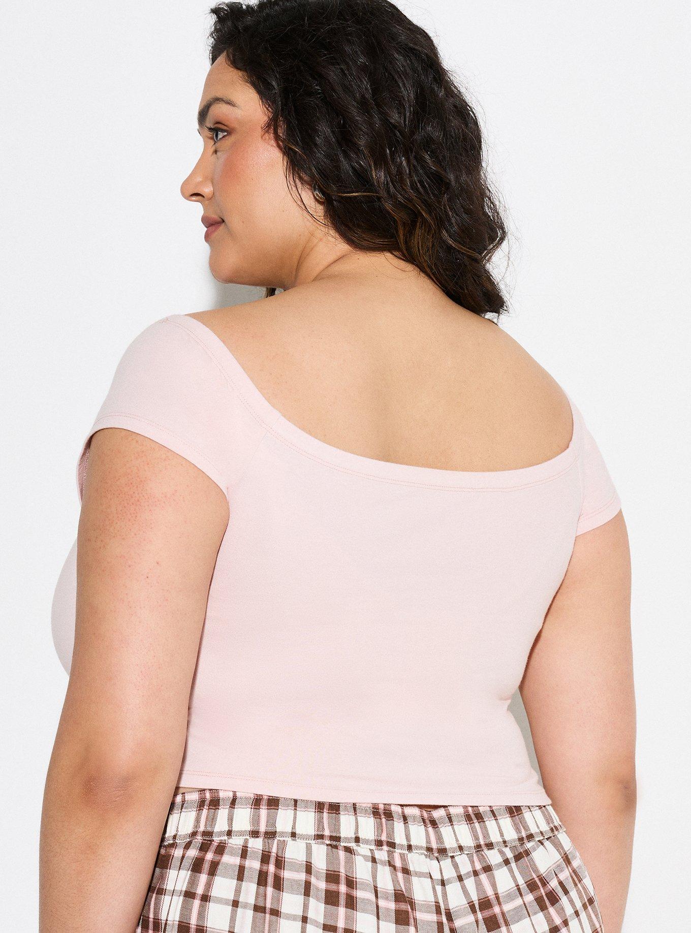 LoveSick Off-Shoulder Top, LIGHT ROSE, alternate