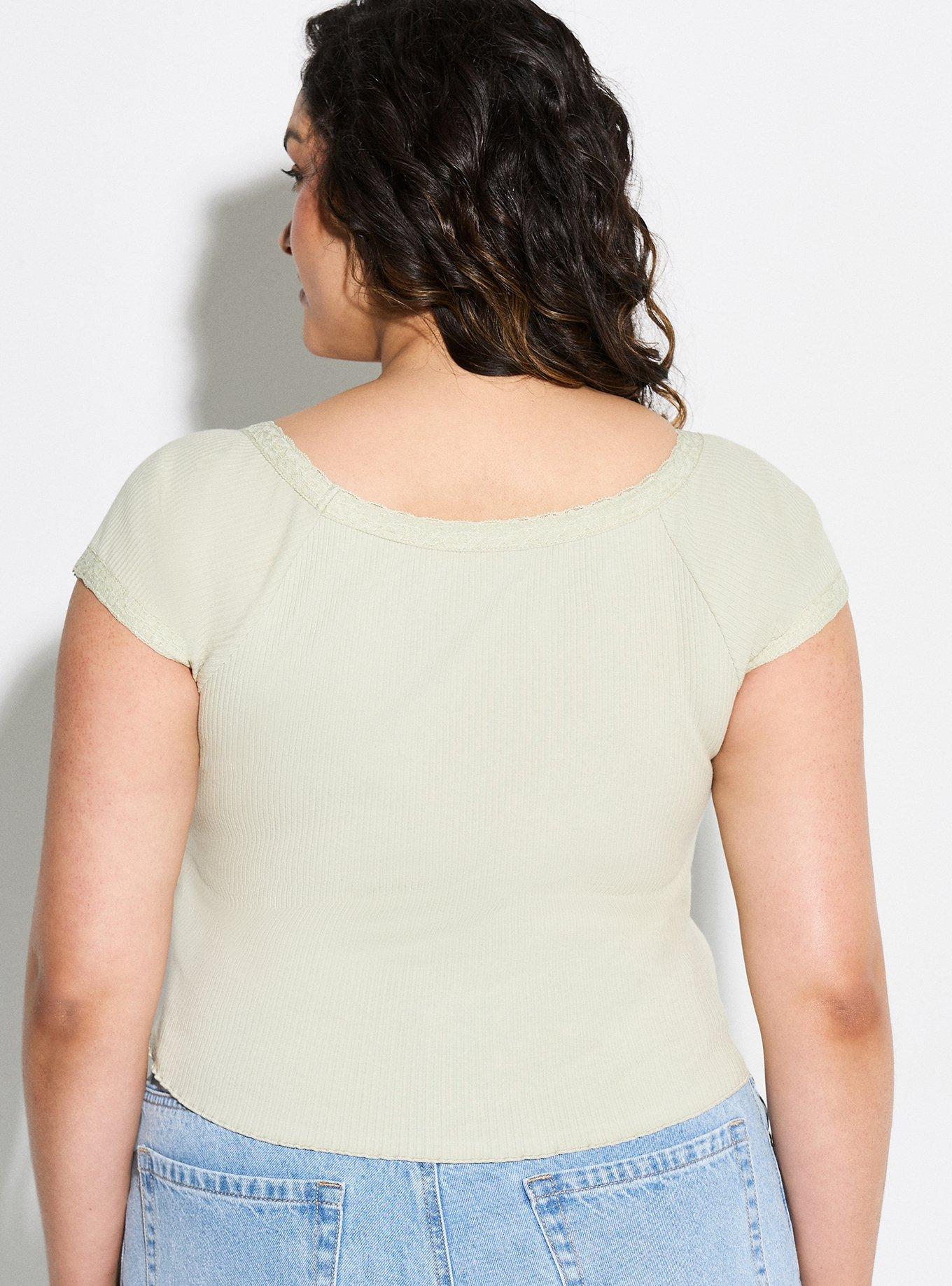 LoveSick Lace Trim Rib Tee