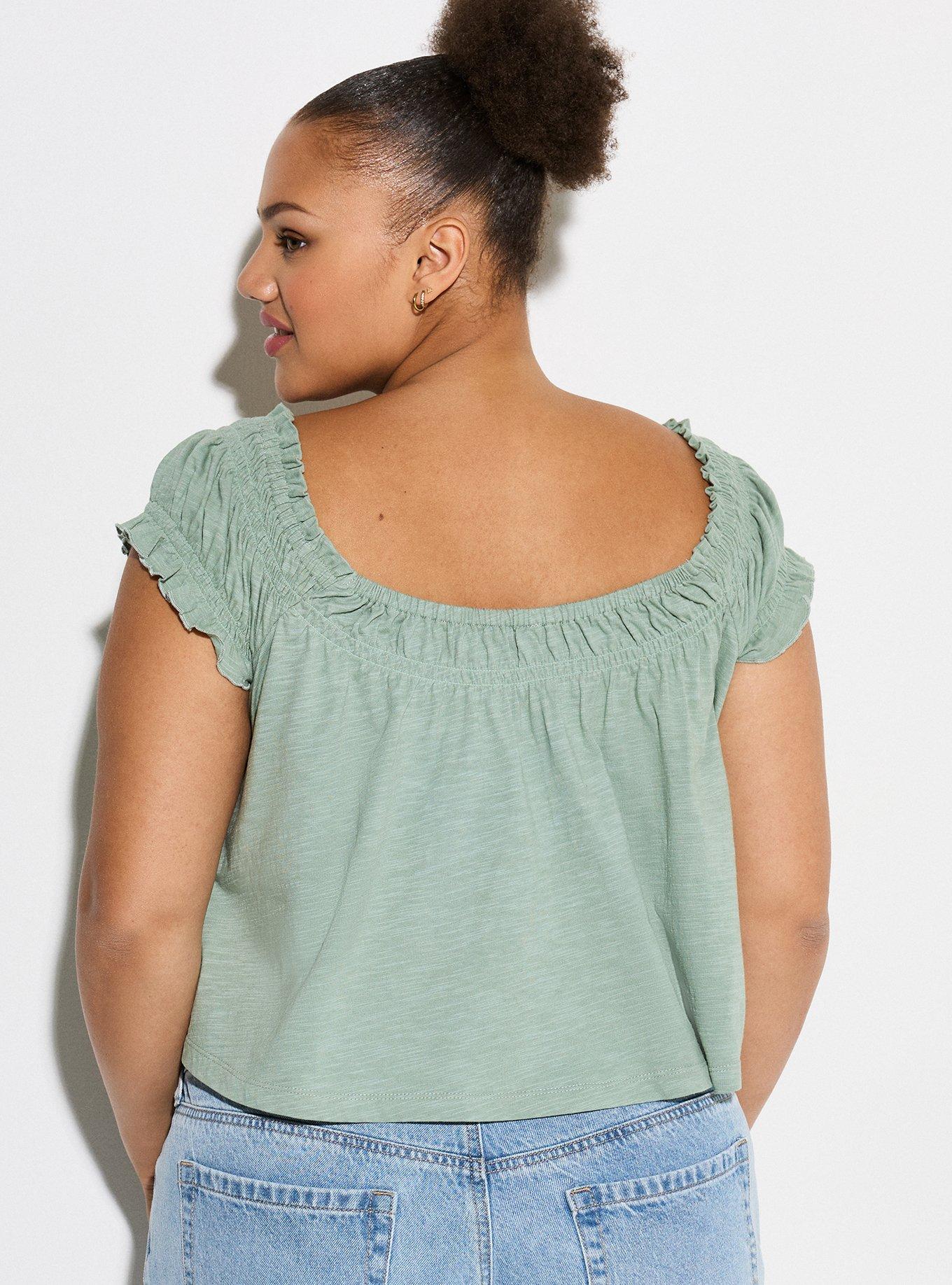 LoveSick Puff Sleeve Top, GREEN BAY, alternate