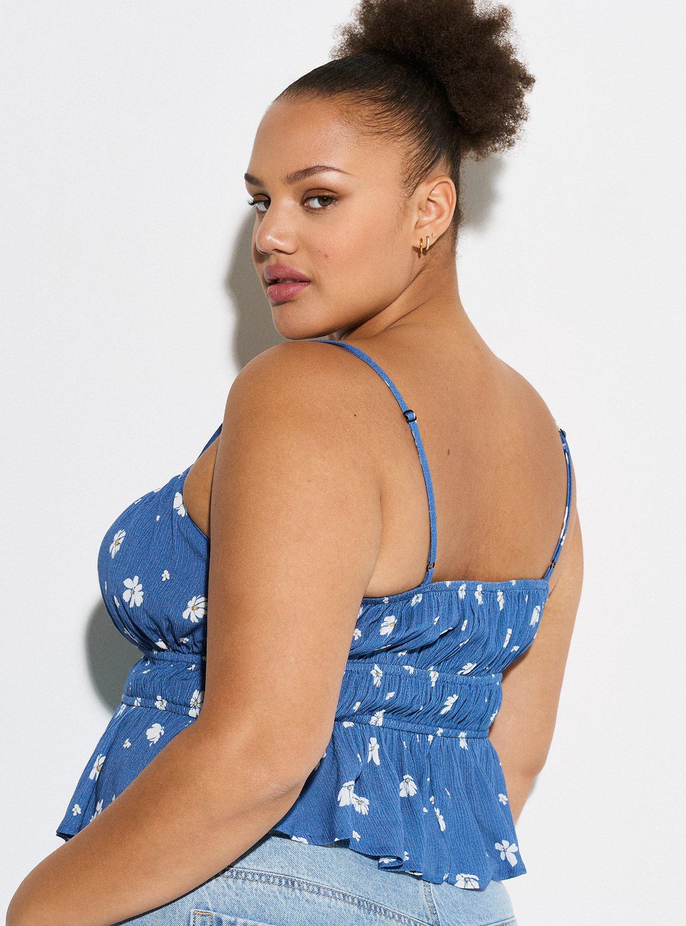 LoveSick Babydoll Cami, WINDBLOWN PETALS DUTCH BLUE, alternate