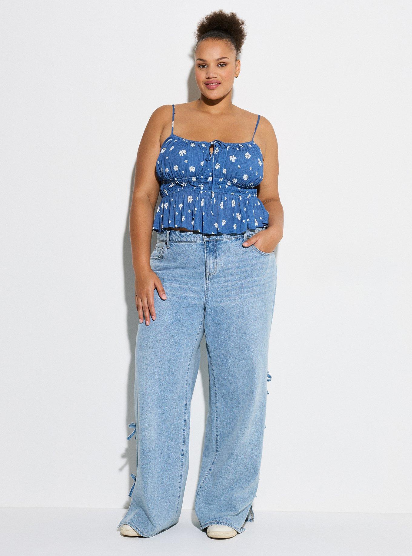 LoveSick Babydoll Cami, WINDBLOWN PETALS DUTCH BLUE, alternate