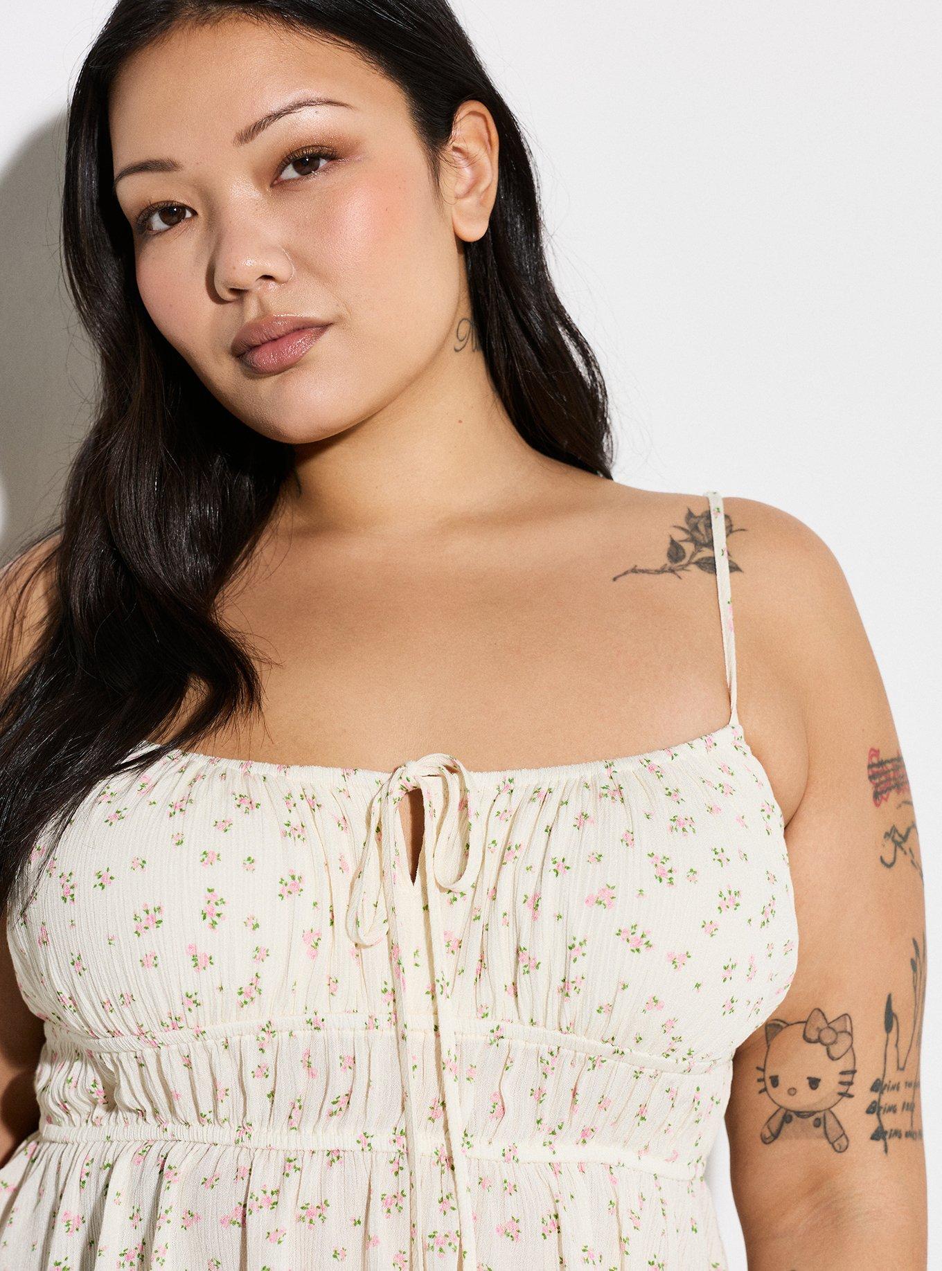 LoveSick Babydoll Cami, PETITE BLOSSOMS PRISTINE, alternate