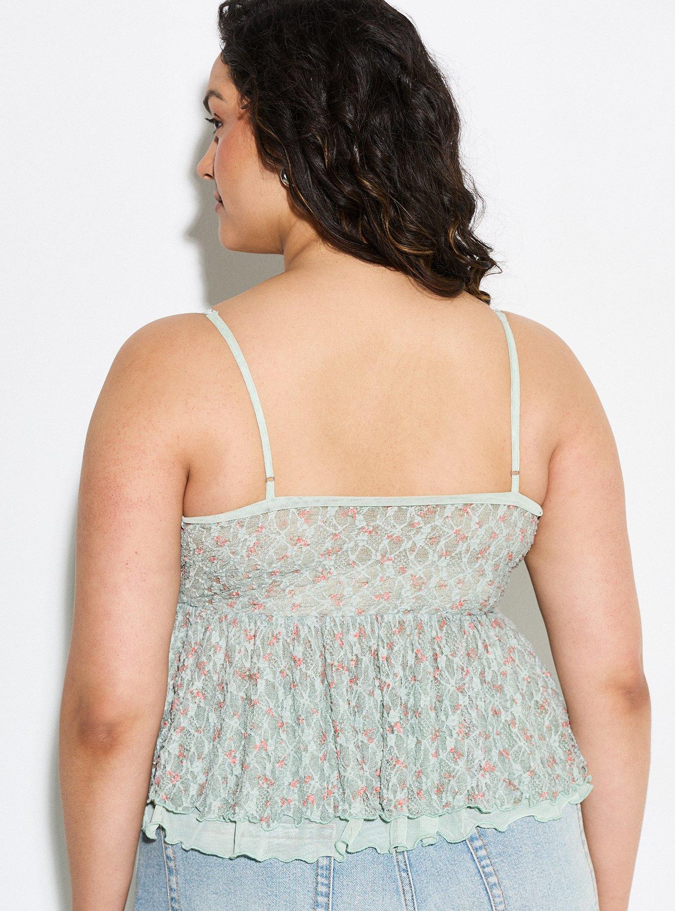 LoveSick Sweetheart Babydoll Top, PETITE BLOSSOMS DESERT SAGE, alternate