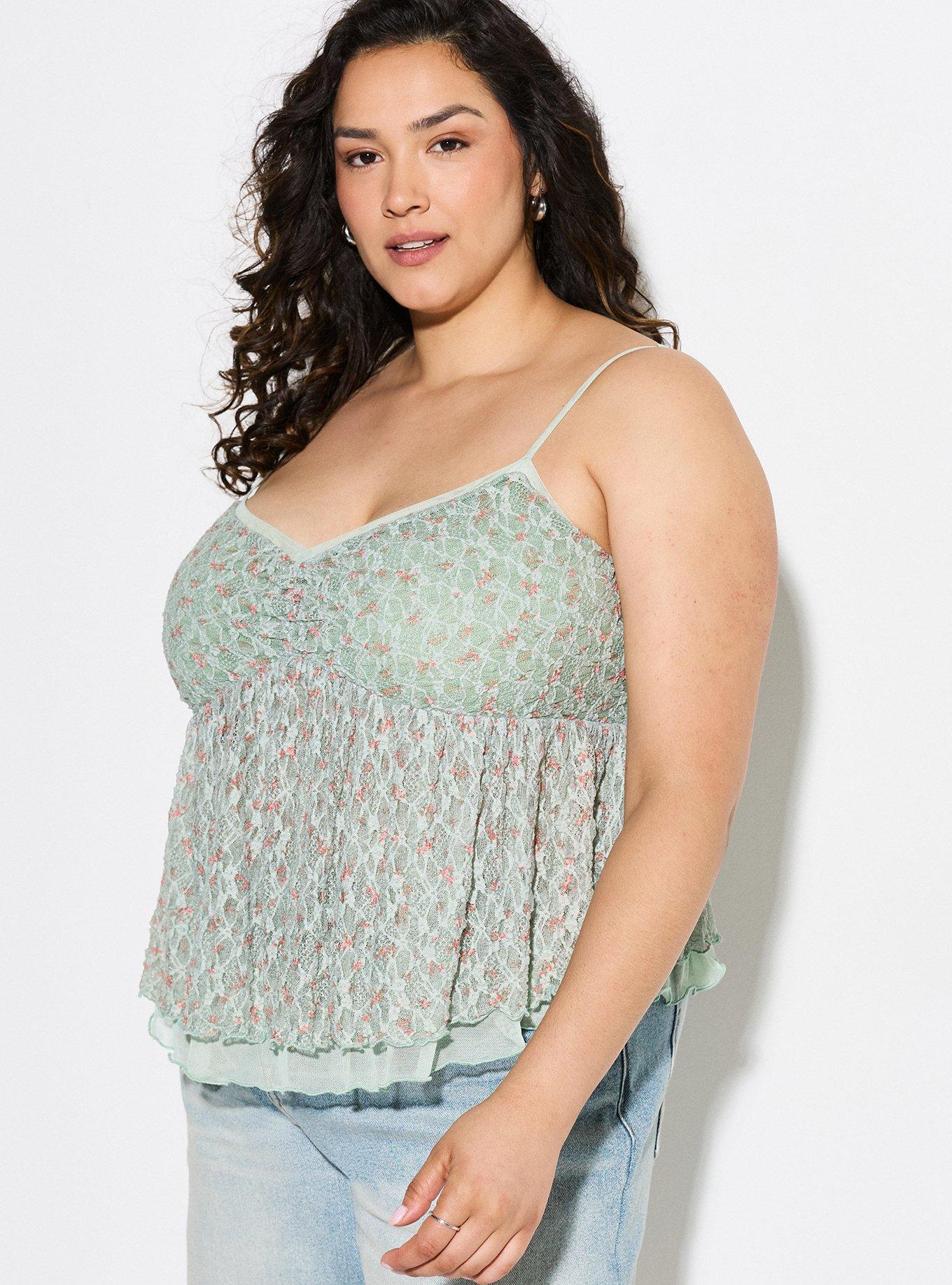 LoveSick Sweetheart Babydoll Top, PETITE BLOSSOMS DESERT SAGE, alternate