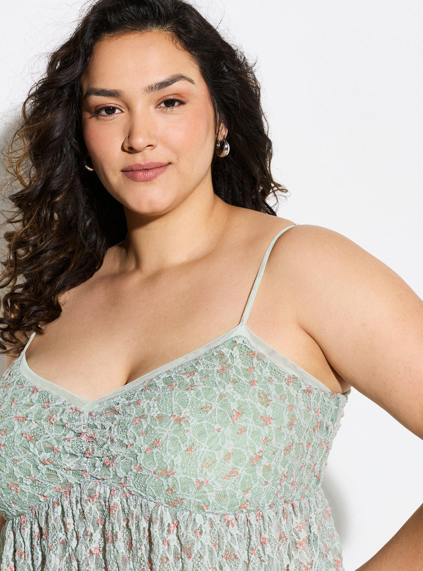 LoveSick Sweetheart Babydoll Top, PETITE BLOSSOMS DESERT SAGE, alternate