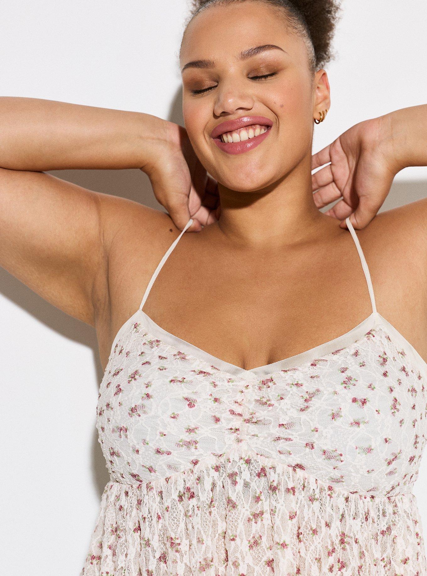 LoveSick Sweetheart Babydoll Top, PETITE BLOSSOMS PRISTINE, alternate