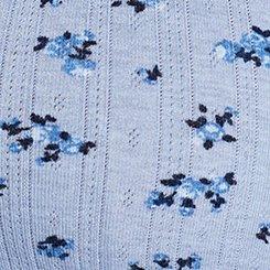 LoveSick Pointelle Button Tank, PETITE BLOSSOMS FOREVER BLUE, swatch