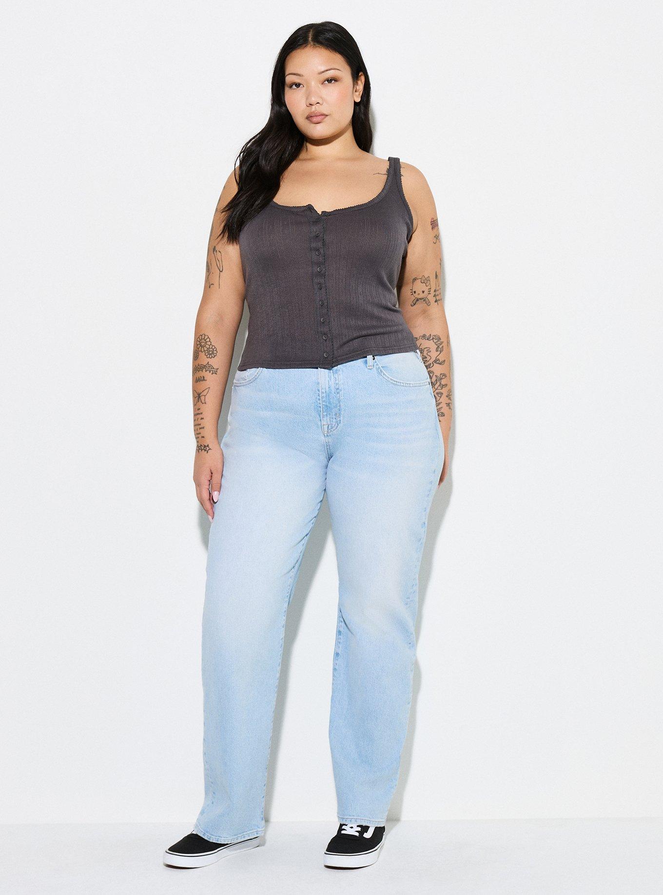 LoveSick Pointelle Button Tank, FORGED IRON, alternate