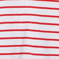 LOVESICK KNIT COTTON SCOOP NECK BABY CROP TEE, RED STRIPES, swatch