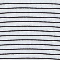 LOVESICK CREW NECK BABY CROP TEE, BLACK WHITE STRIPE, swatch