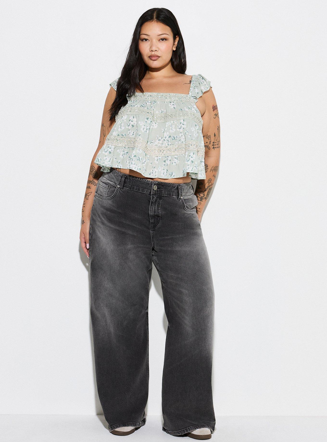 LOVESICK TIERED SWING TOP, PAINTED FLORAL DESERT SAGE, alternate