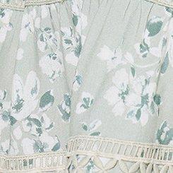 LOVESICK TIERED SWING TOP, PAINTED FLORAL DESERT SAGE, swatch