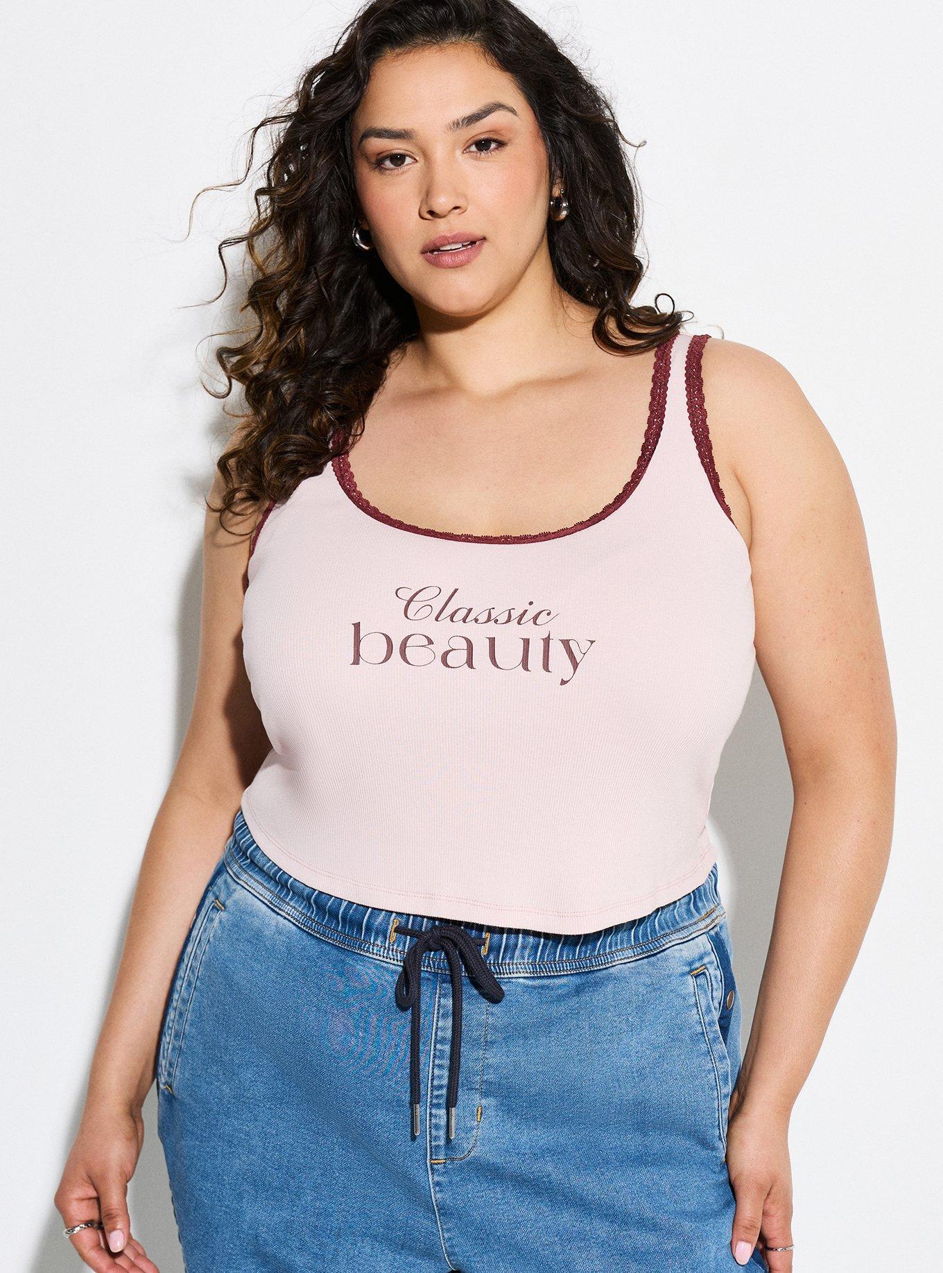 LoveSick Lace Trim Crop Tank, CLASSIC BEAUTY LIGHT ROSE, alternate