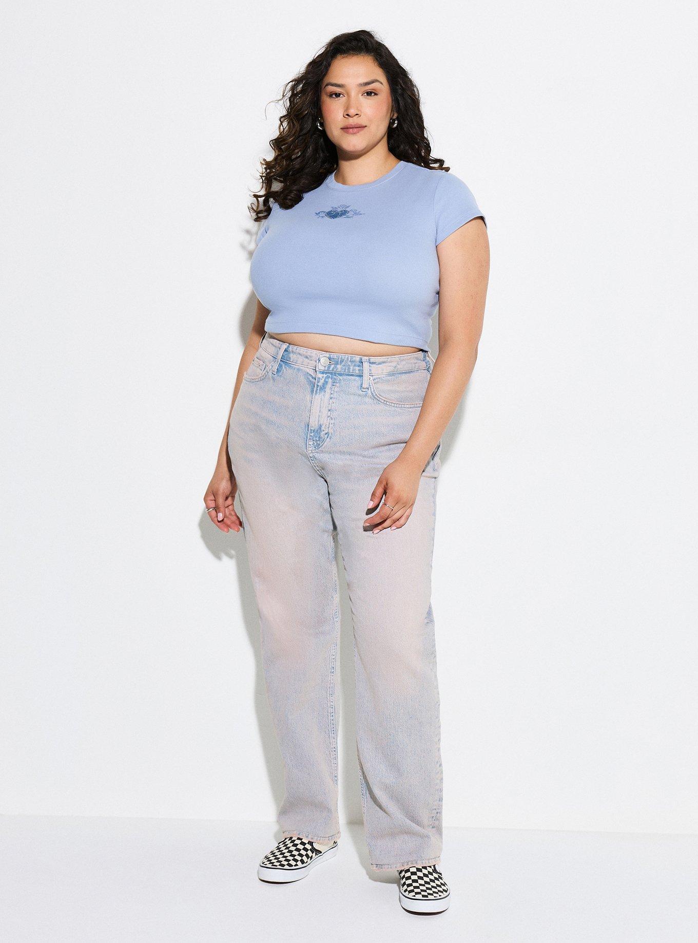 LoveSick Cropped Baby Tee, FOREVER BLUE, alternate