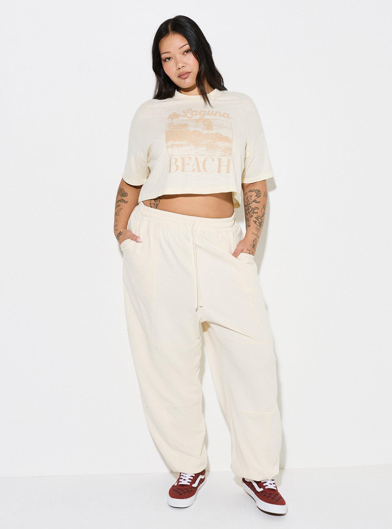 LoveSick Cropped Jersey Tee, LAGUNA BEACH ANTIQUE WHITE, alternate