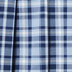 Plus Size LoveSick Pleated Mini Skort, COMPLEX PLAID FOREVER BLUE, swatch