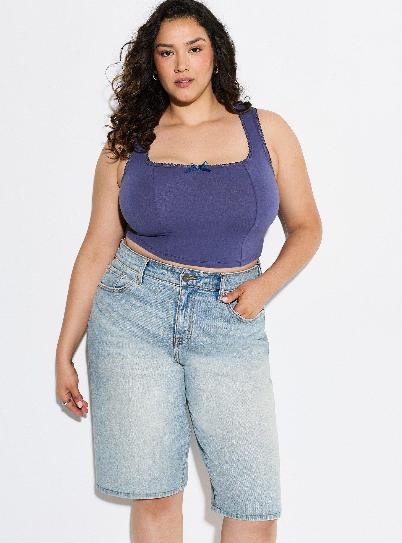 LoveSick Corset Tank, CROWN BLUE, alternate