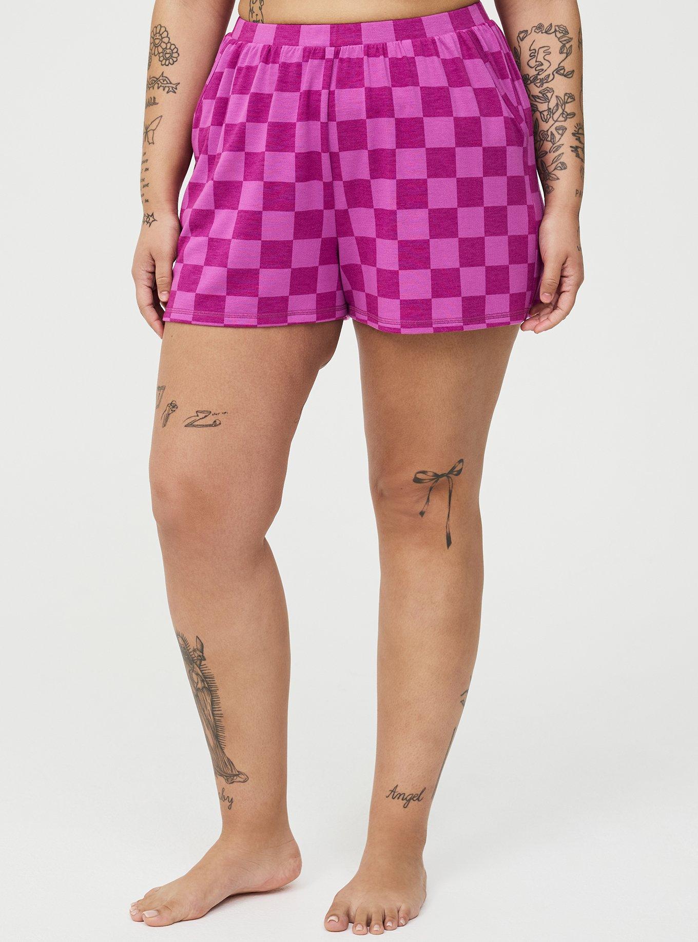 Terry Lounge Boxer Short, SUNNY CHECK PURPLE, alternate