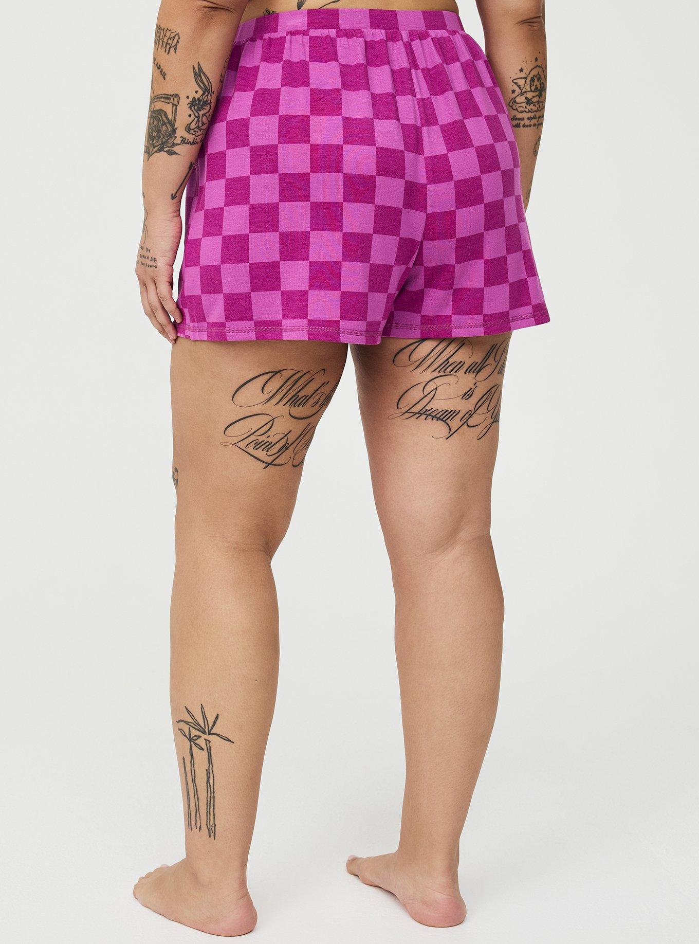 Terry Lounge Boxer Short, SUNNY CHECK PURPLE, alternate