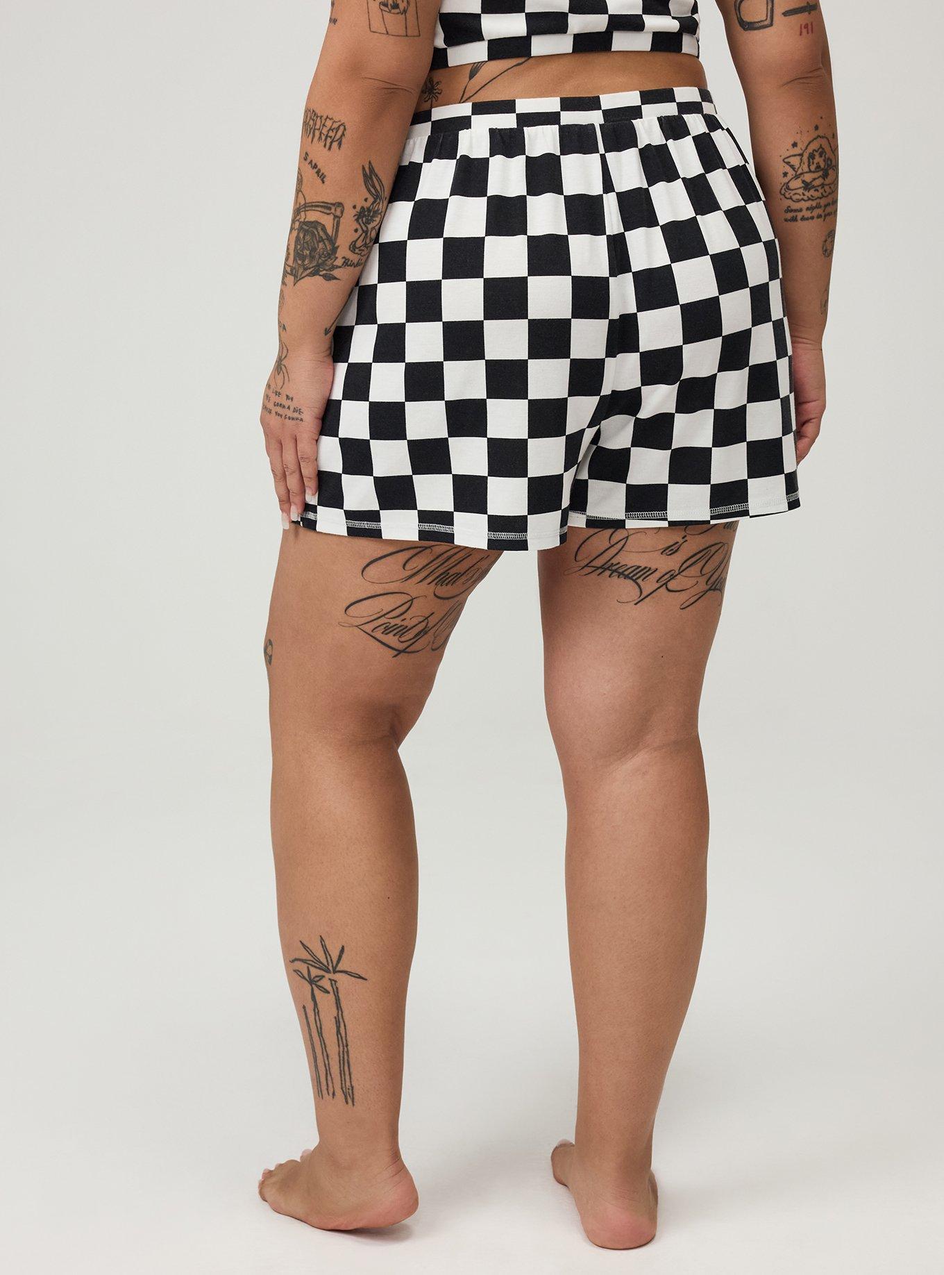 Terry Lounge Boxer Short, DISTRESS CHECK WHITE, alternate