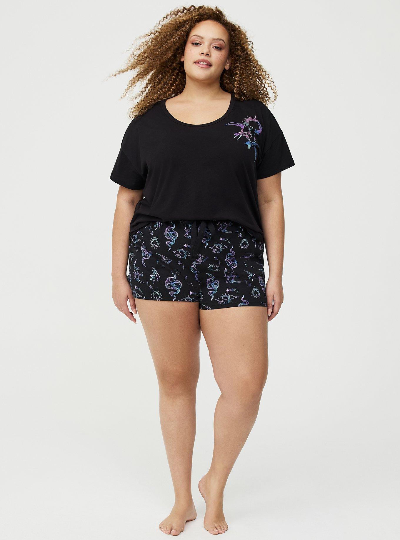 Light Weight Cotton Jersey Sleep Tee, SWALLOW RAINBOW, alternate