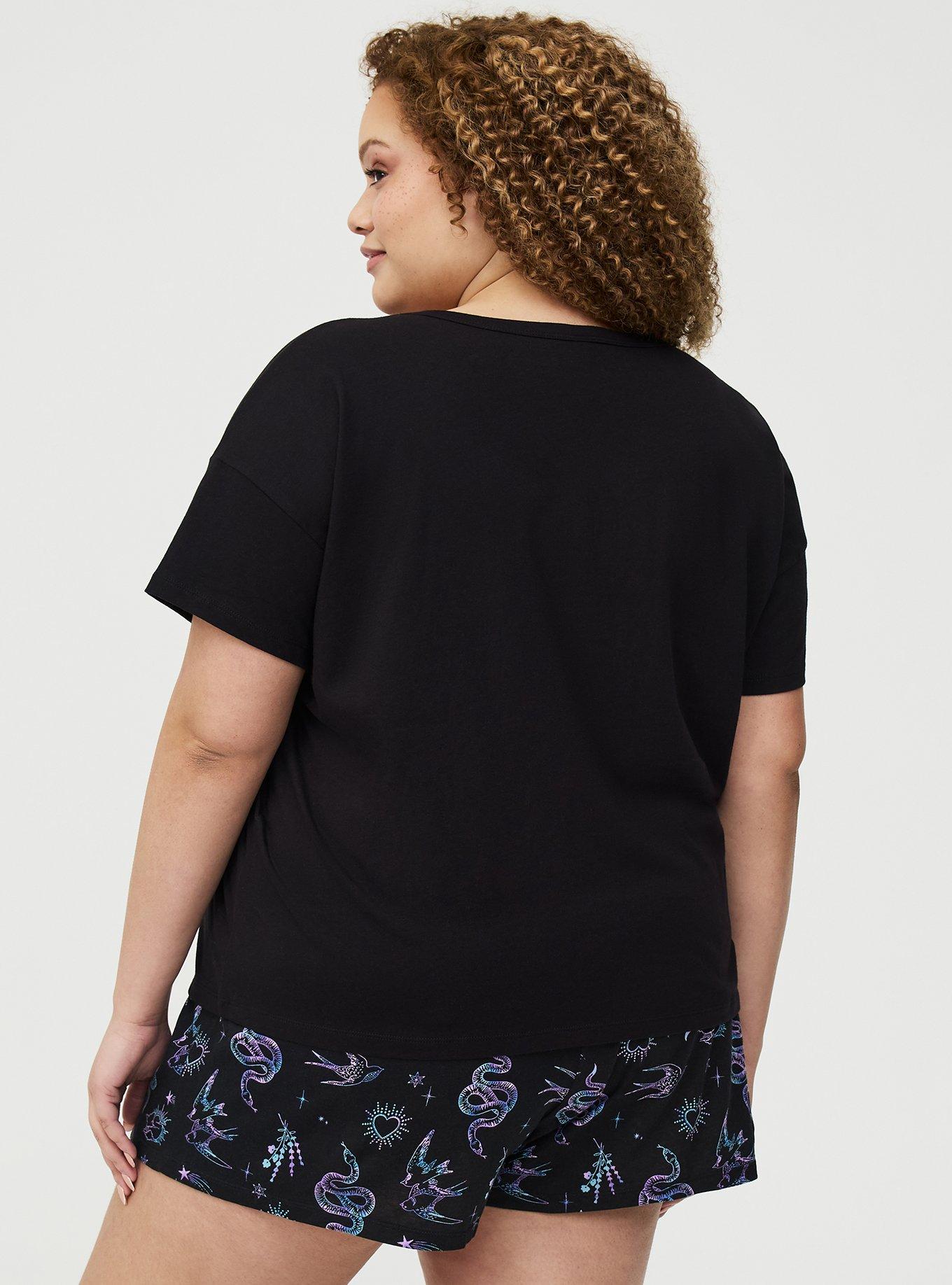 Light Weight Cotton Jersey Sleep Tee, SWALLOW RAINBOW, alternate