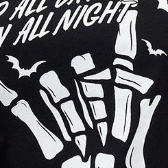 Lightweight Cotton Jersey Sleep Tee, SLEEP ALL DAY SKELLY BLACK, swatch