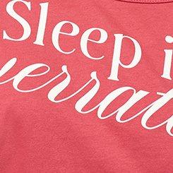 Lightweight Cotton Jersey Sleep Tee, SLEEP IS OVERRATED PINK, swatch
