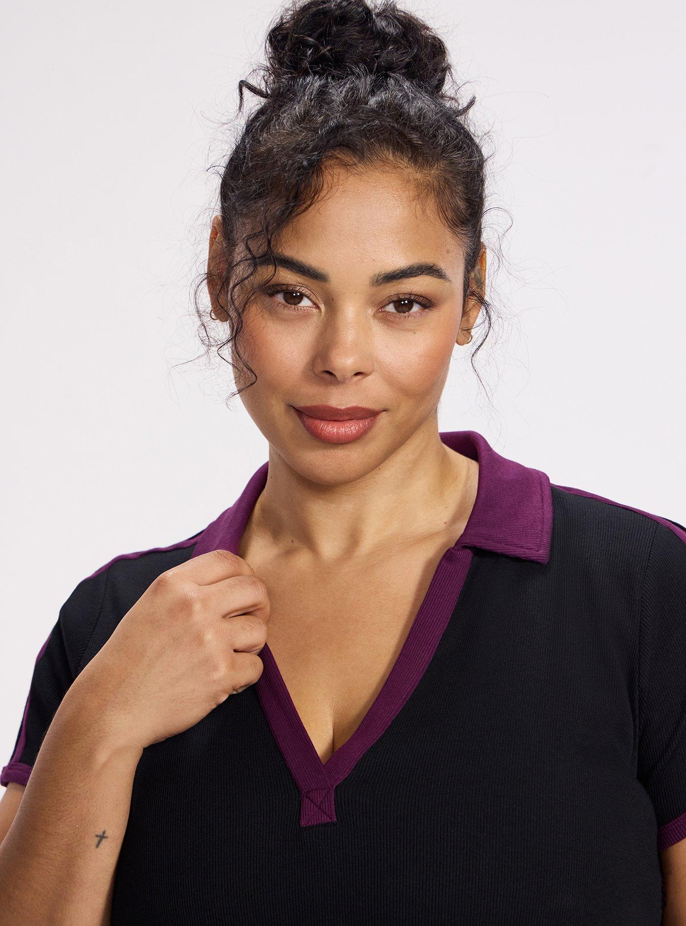 TRU Heritage Rib Polo Active Tee, WINTER BLOOM, alternate