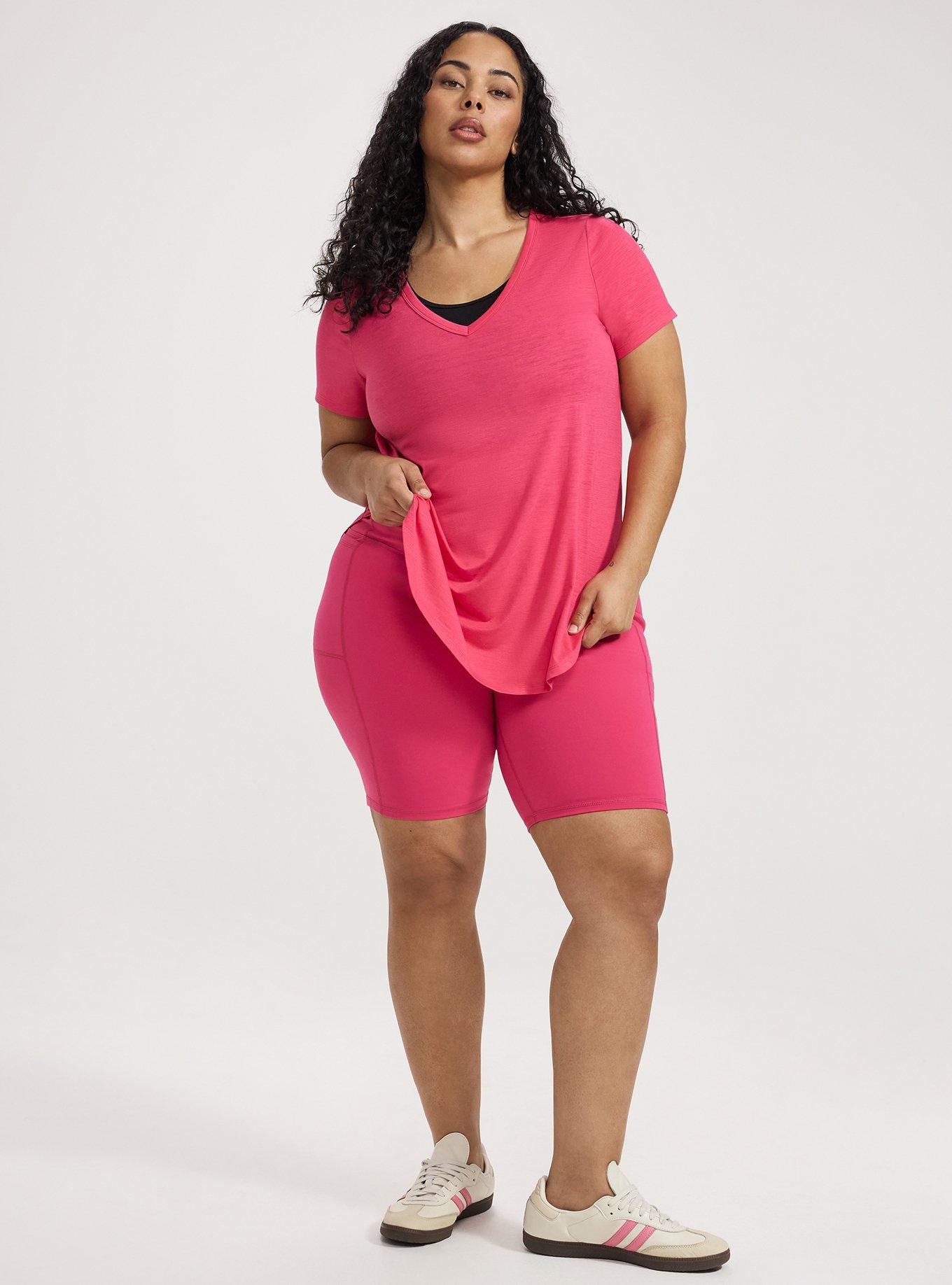 TRU V-Neck Active Tunic Tee, BEET ROOT PURPLE PINK, alternate