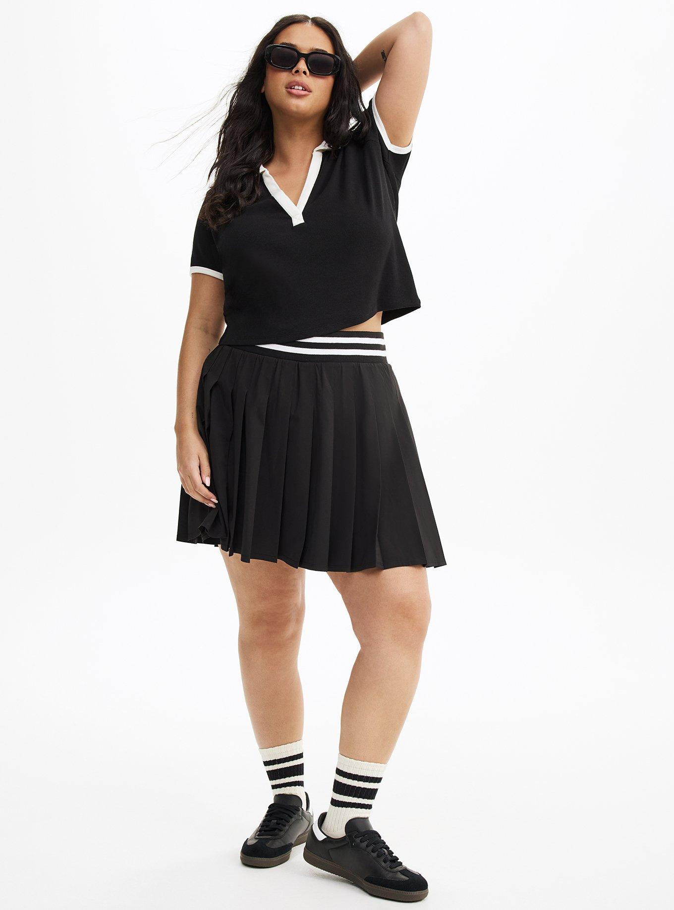 Pleated Active Skirt With Bike Short