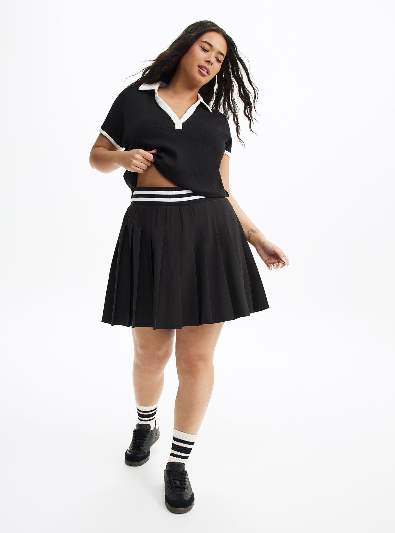 Pleated Active Skirt With Bike Short