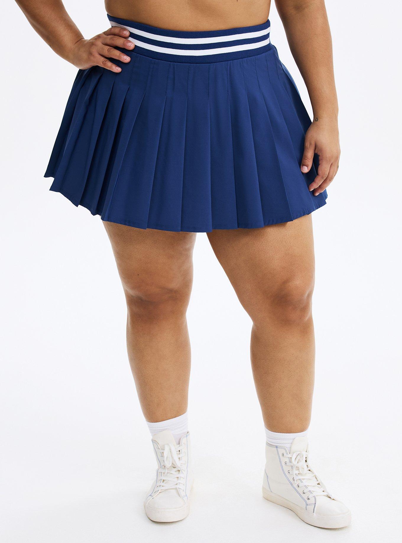 Pleated Active Skirt With Bike Short