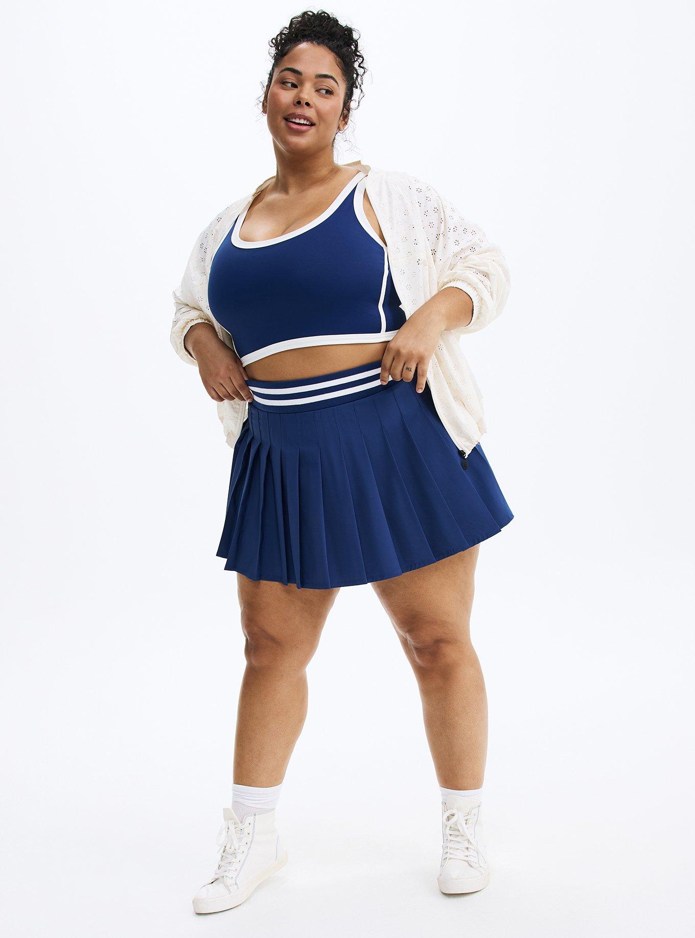 Pleated Active Skirt With Bike Short