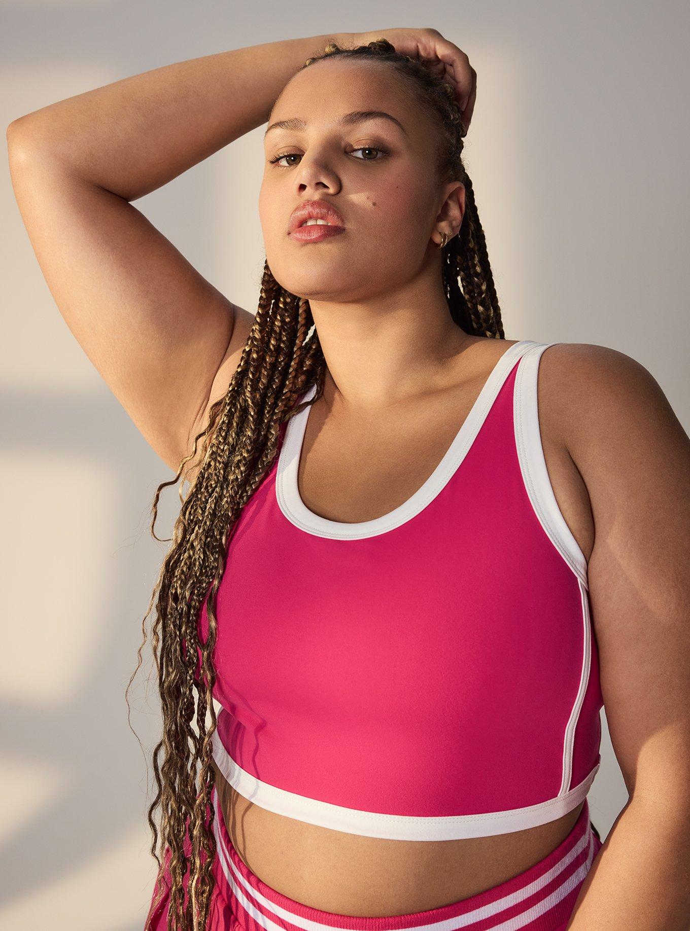 TRU Performance Core Active Sports Bra, PINK PEACOCK, hi-res