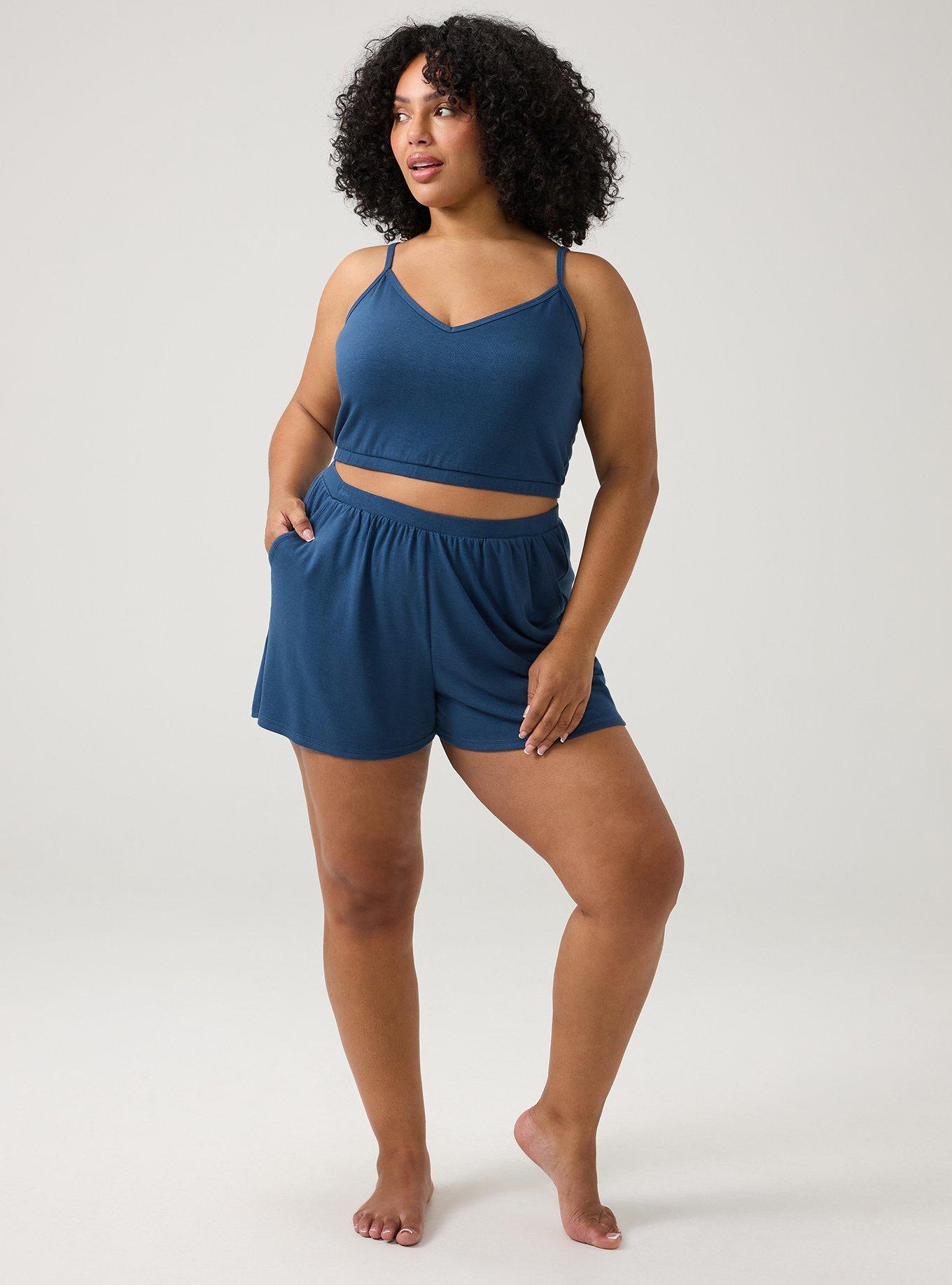 Terry Ultra Crop Lounge Cami, SARGASSO SEA, alternate