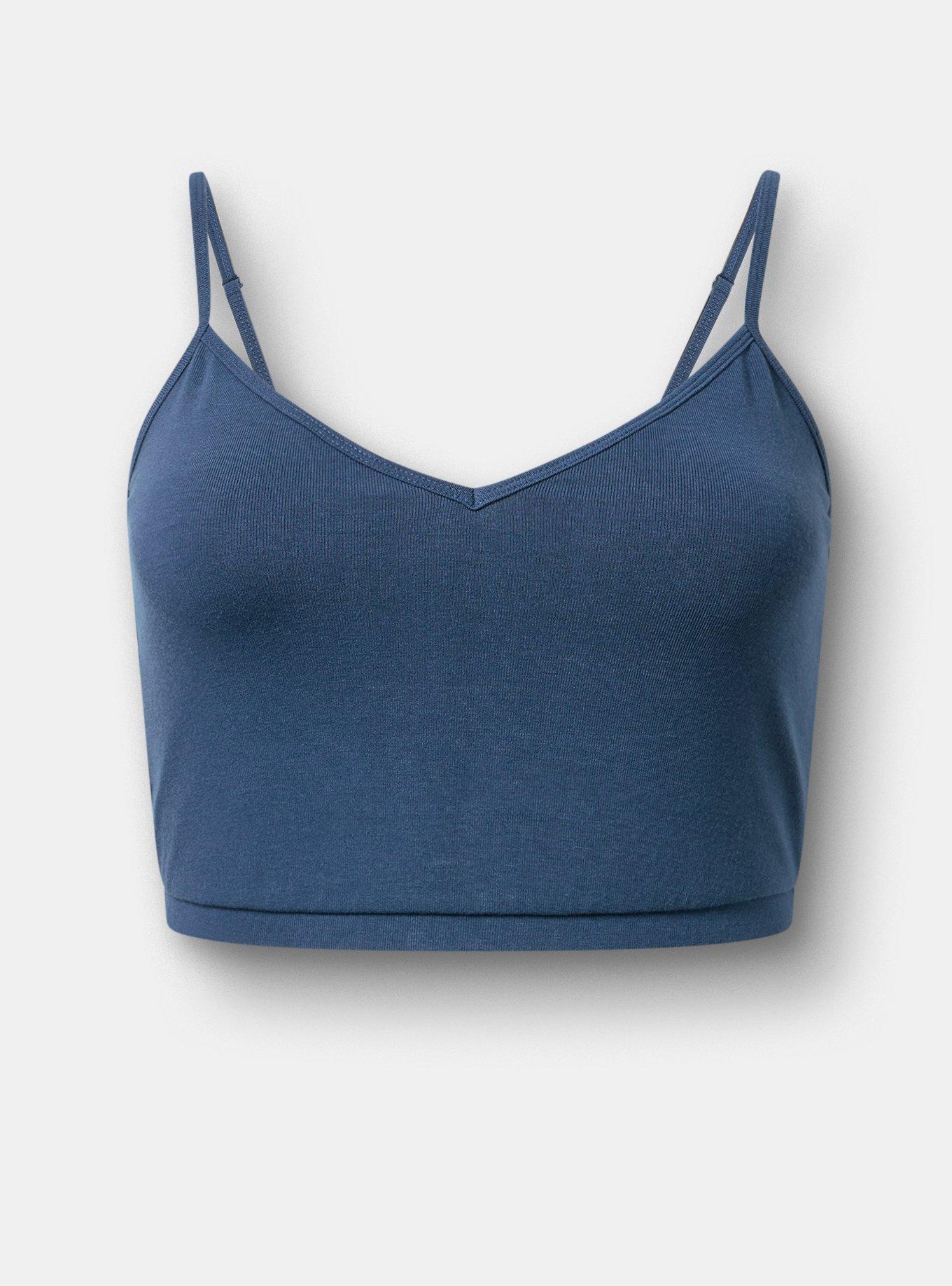 Terry Ultra Crop Lounge Cami, SARGASSO SEA, flat