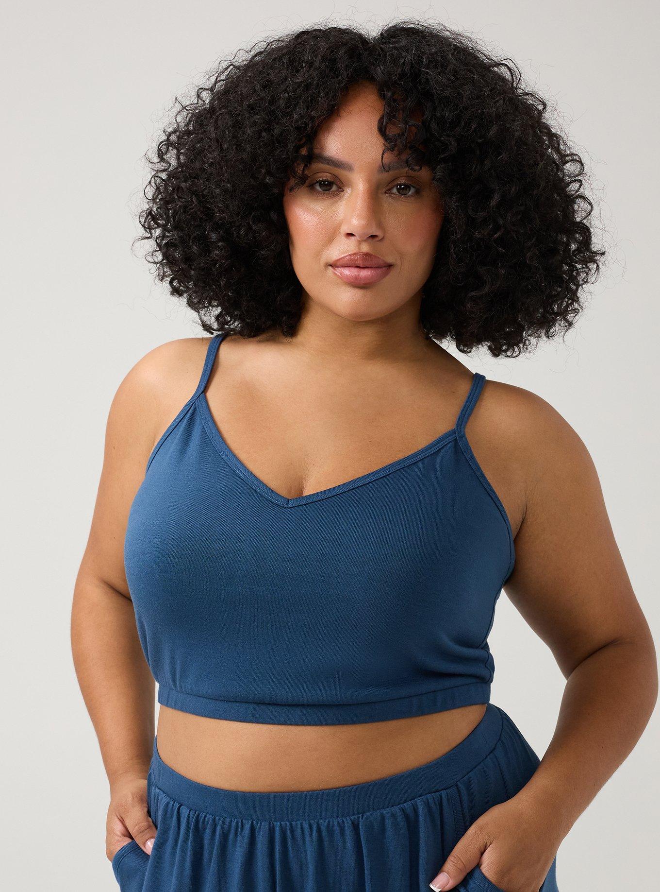 Terry Ultra Crop Lounge Cami, SARGASSO SEA, hi-res