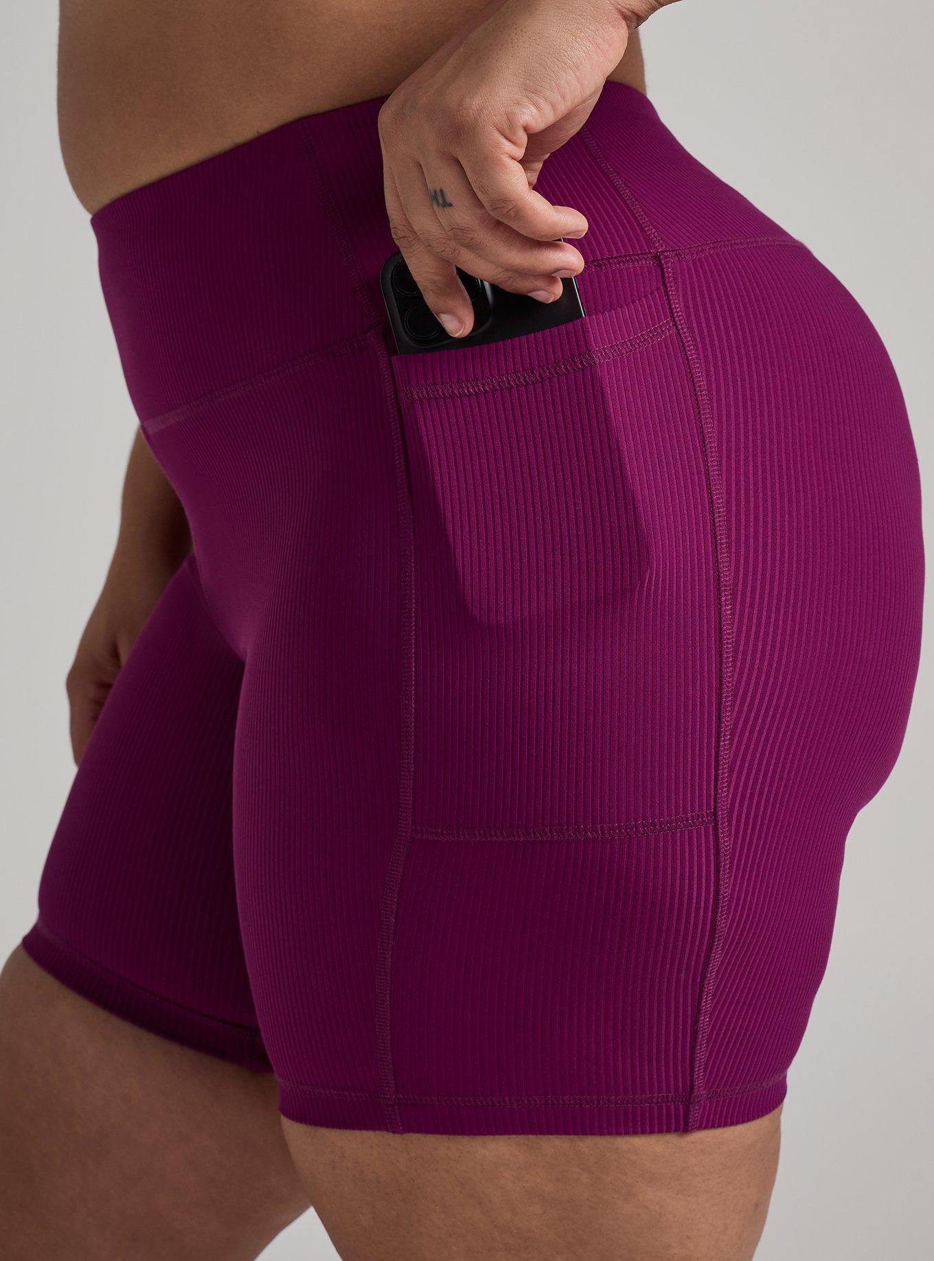 TRU 7'' Performance Rib Active Bike Short, PLUM CASPIA, alternate