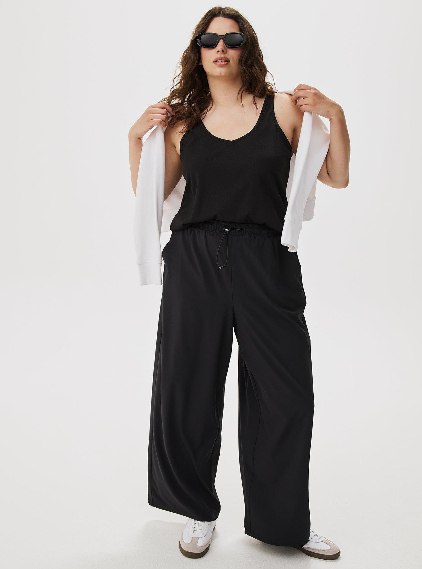 Stretch Woven Wide-Leg Active Pant