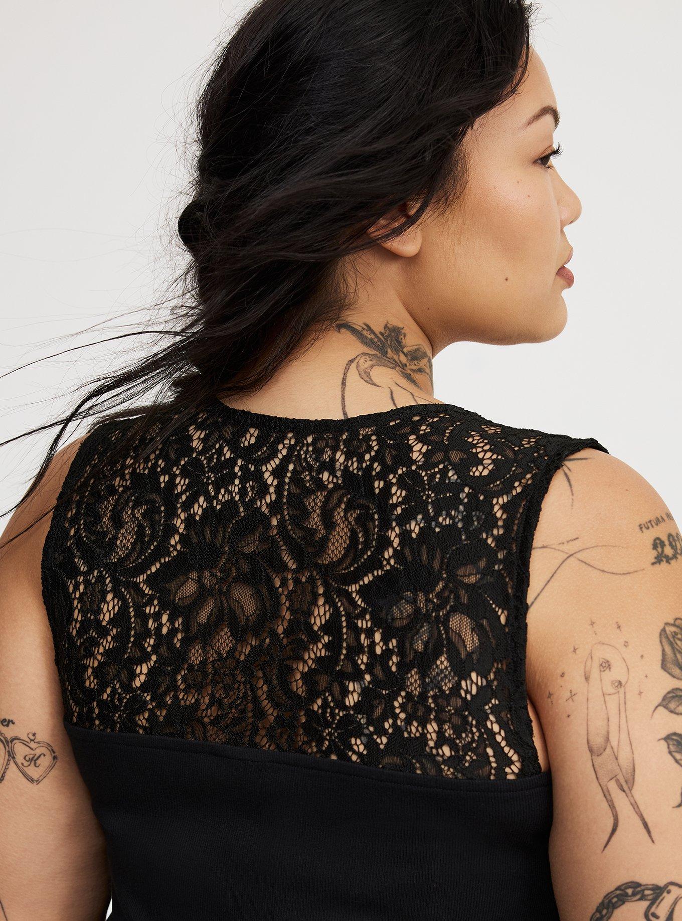 Lace Square Neck Tank