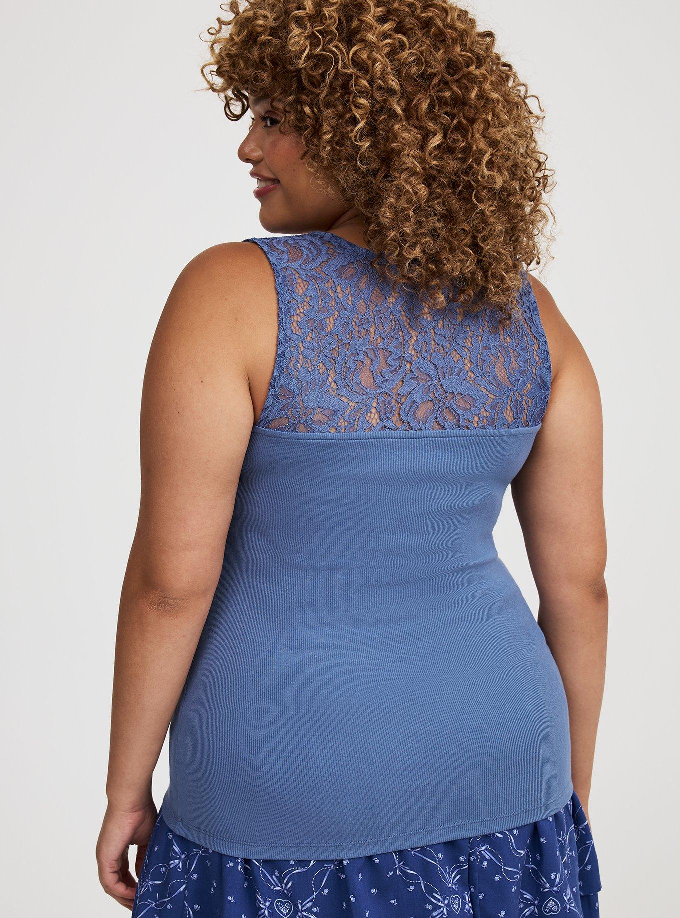 Lace Square Neck Tank