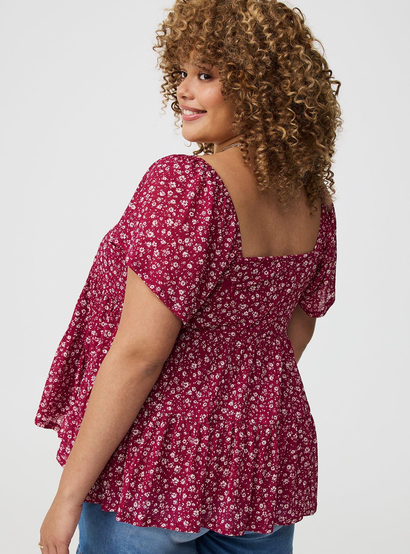 Flutter Sleeve Babydoll Top