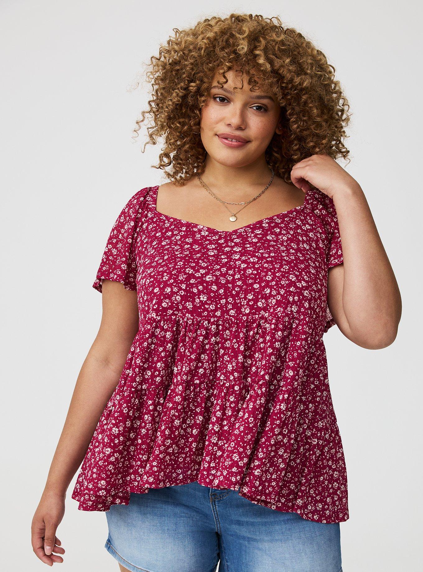 Flutter Sleeve Babydoll Top