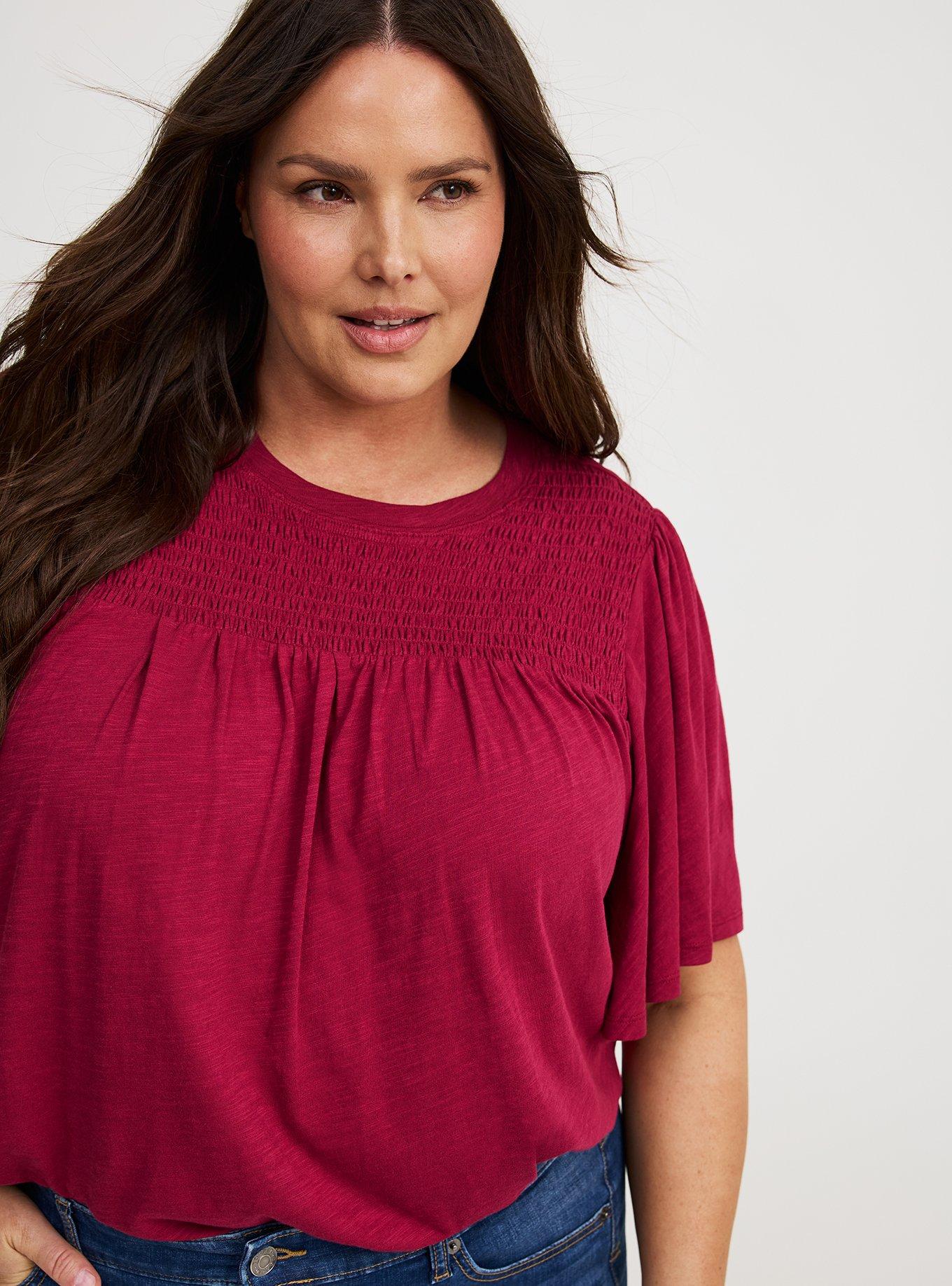 Flutter Sleeve Smocked Top