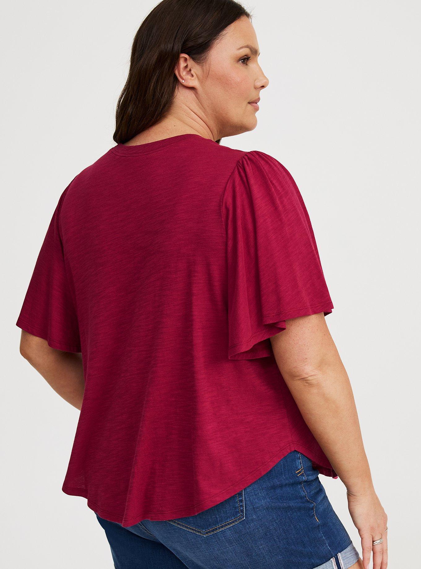Flutter Sleeve Smocked Top