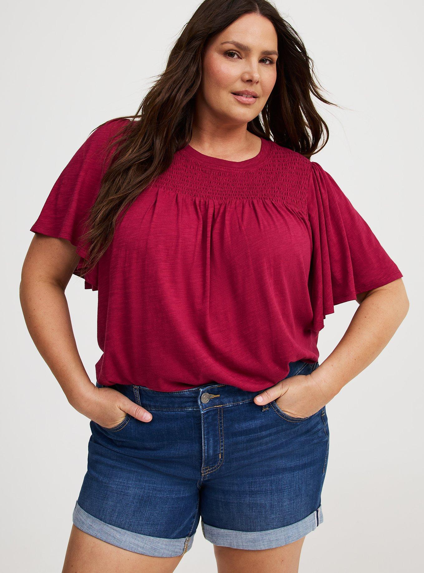 Flutter Sleeve Smocked Top