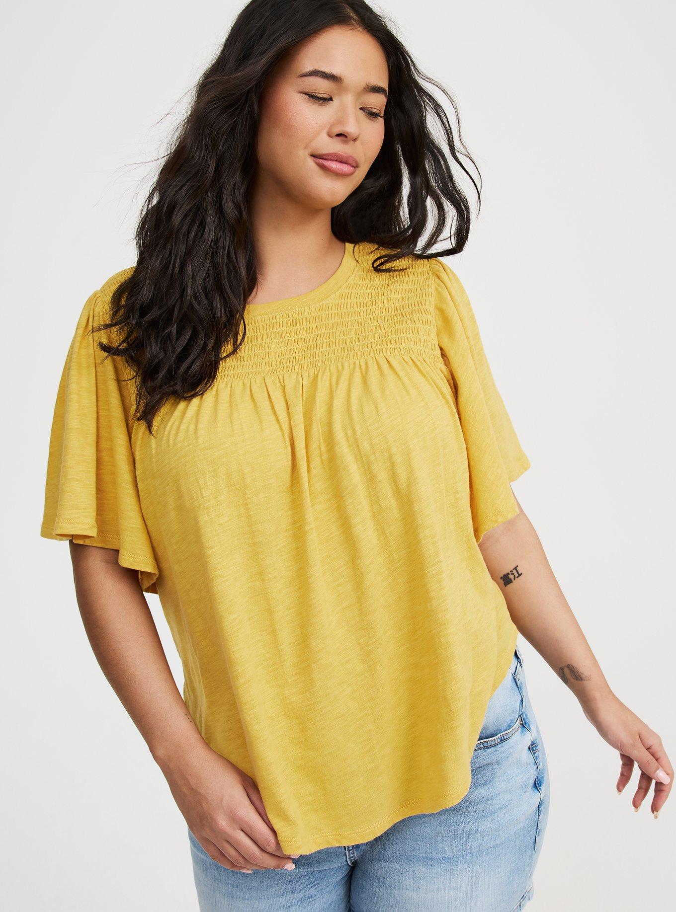 Flutter Sleeve Smocked Top
