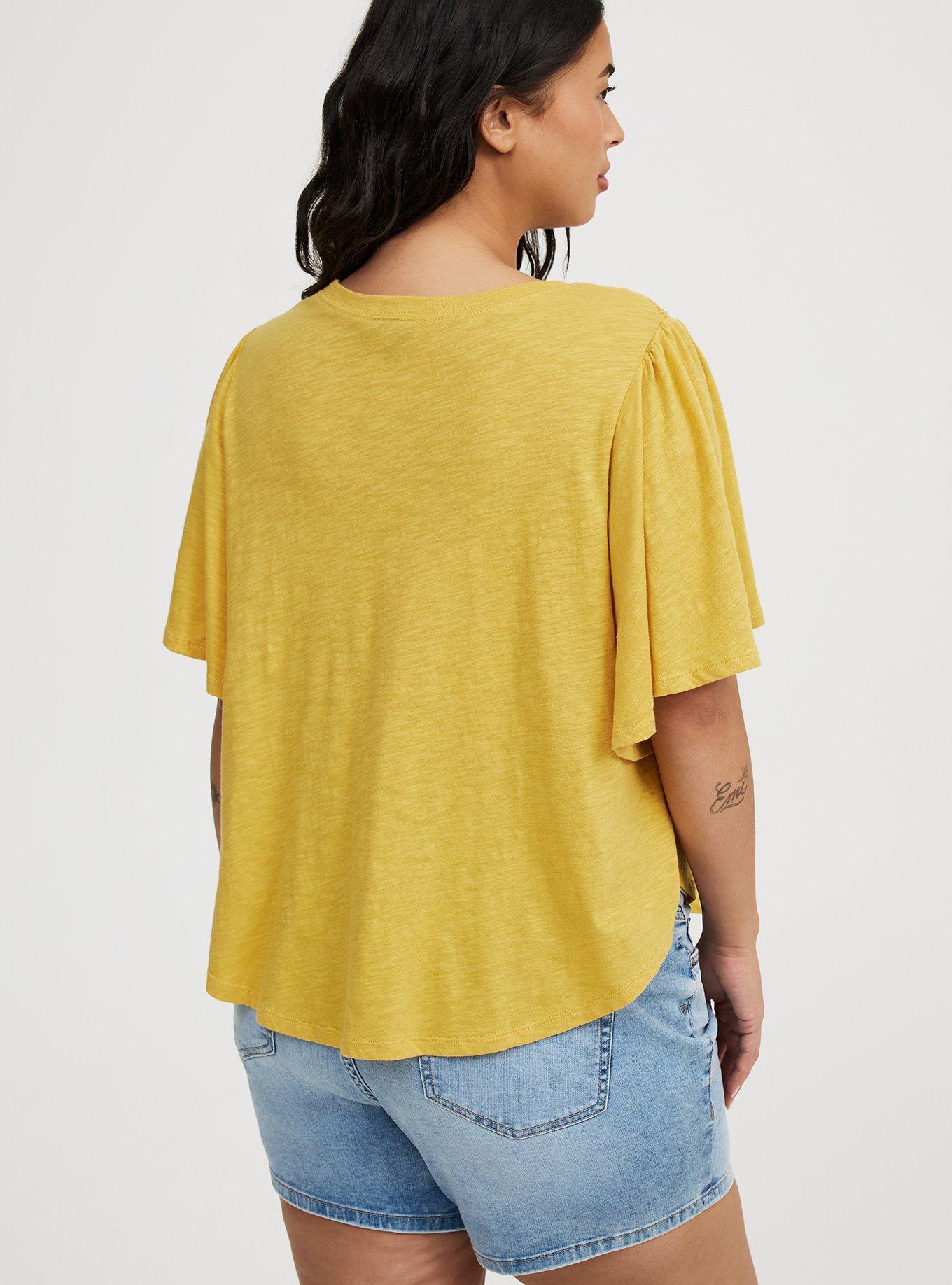 Flutter Sleeve Smocked Top