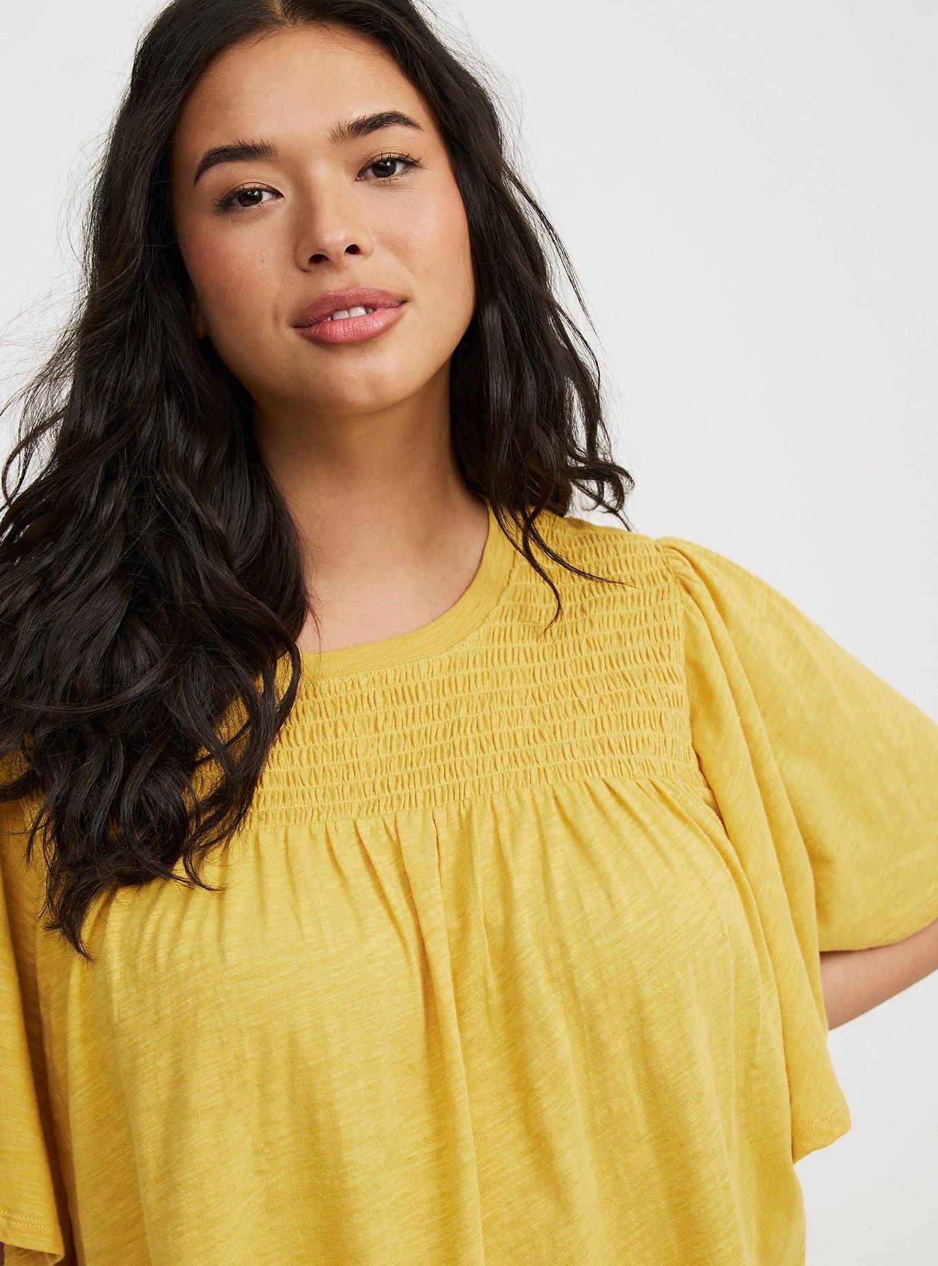 Flutter Sleeve Smocked Top